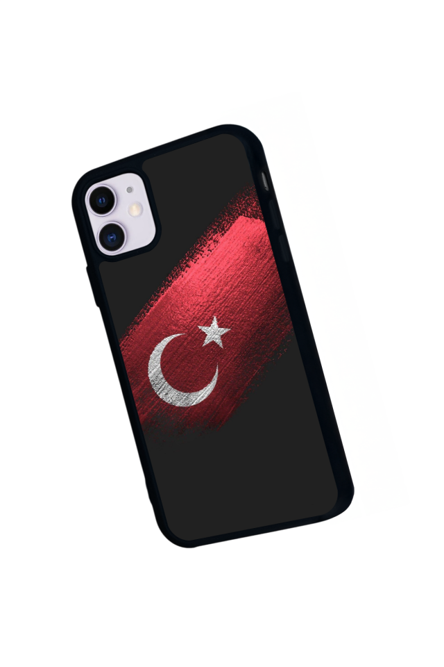 iPhone 11 Uyumlu Türk Bayragi Tasarımlı Glossy Premium Kılıf