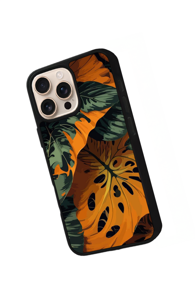 iPhone 15 Pro Max Uyumlu Botanik Tasarımlı Glossy Premium Kılıf
