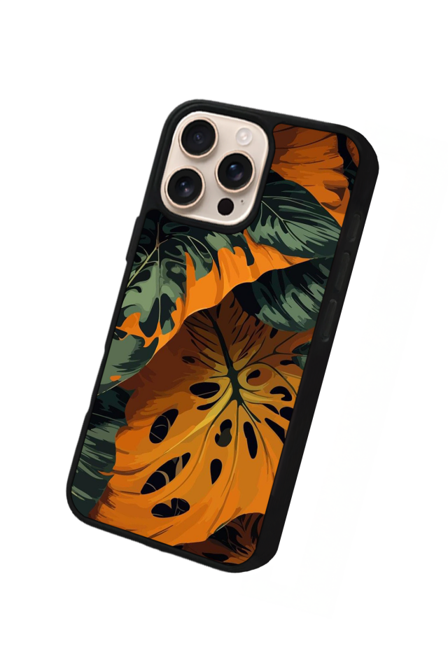 iPhone 15 Pro Max Uyumlu Botanik Tasarımlı Glossy Premium Kılıf