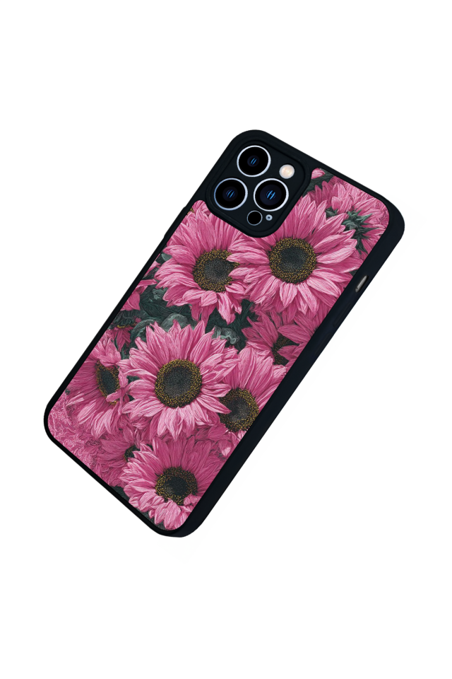 iPhone 13 Pro Max Uyumlu Cicek Tasarımlı Glossy Premium Kılıf