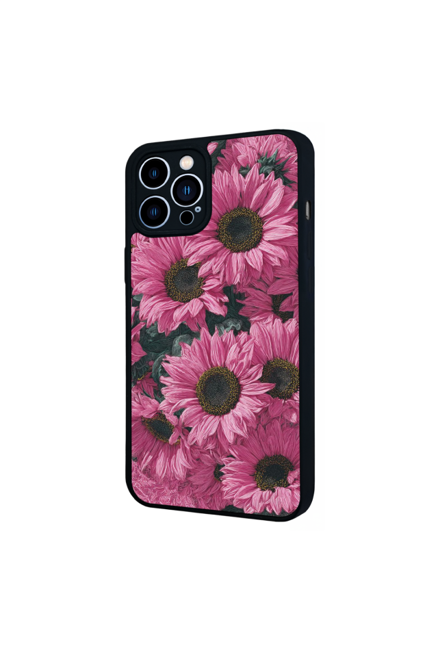 iPhone 13 Pro Max Uyumlu Cicek Tasarımlı Glossy Premium Kılıf