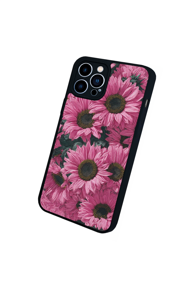 iPhone 13 Pro Max Uyumlu Cicek Tasarımlı Glossy Premium Kılıf