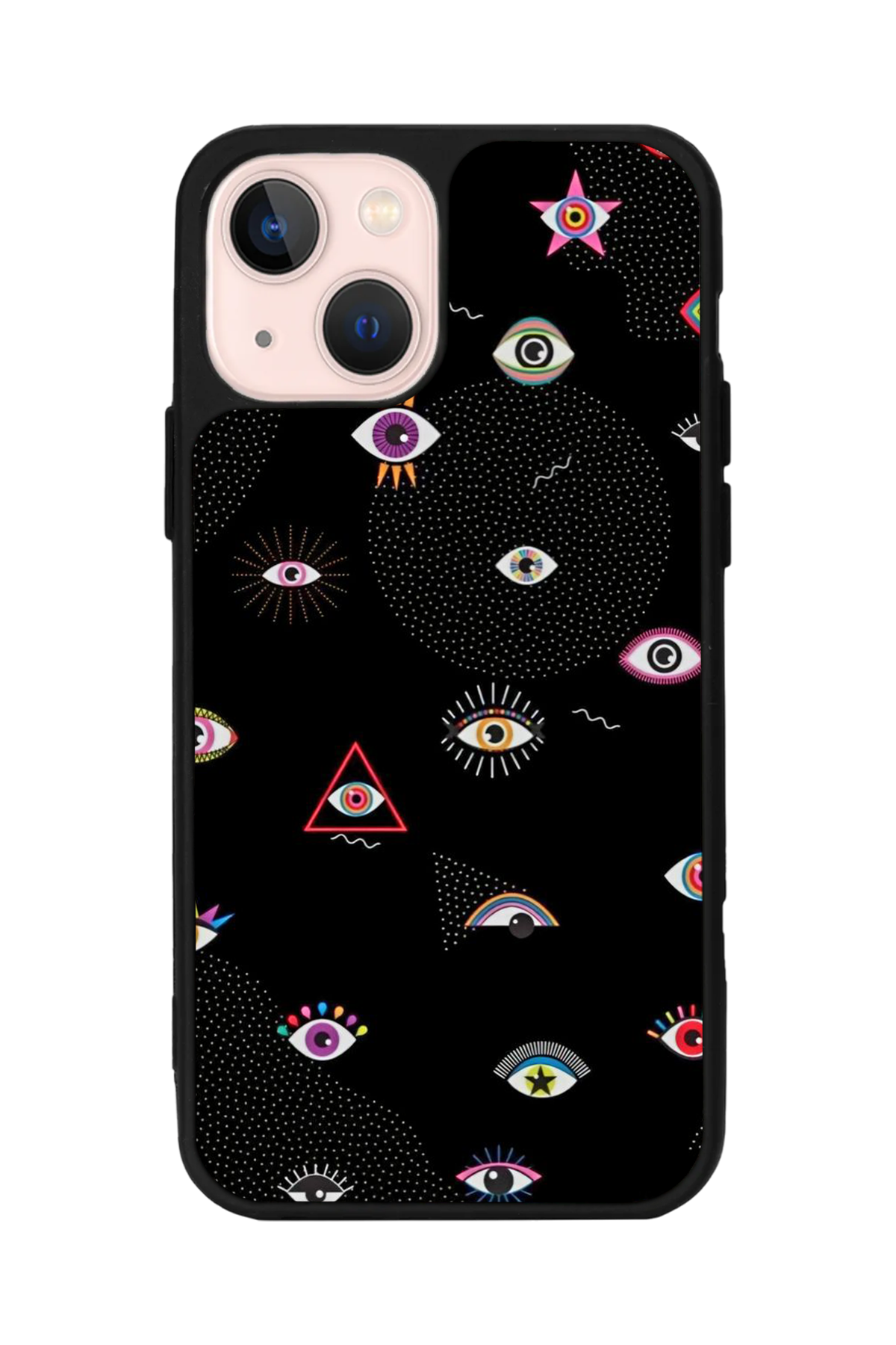 iPhone 13 Mini Uyumlu Göz Tasarımlı Glossy Premium Kılıf