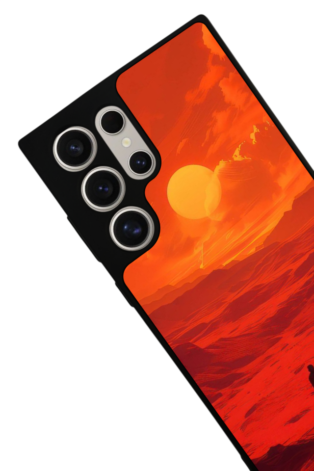 Samsung Galaxy S23 Ultra Uyumlu Güneş Tasarımlı Glossy Premium Kılıf