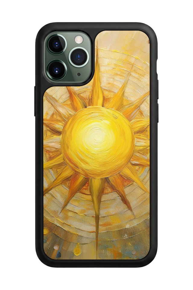 iPhone 11 Pro Uyumlu Güneş Tasarımlı Glossy Premium Kılıf