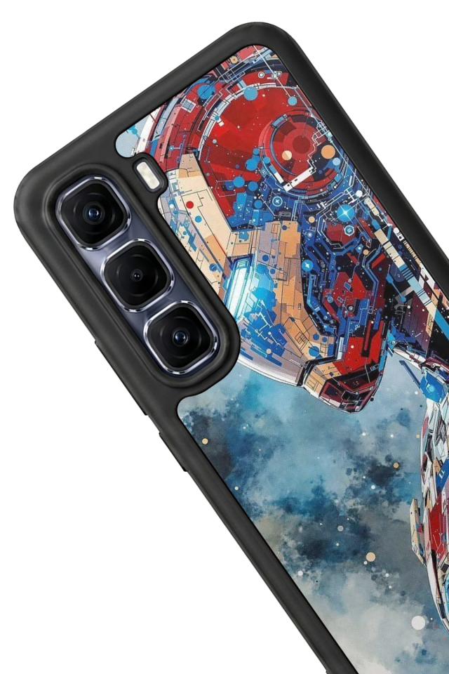 Infinix Hot 60 Pro Plus Uyumlu Iron Man ( Demir Adam ) Tasarımlı Glossy Premium Kılıf