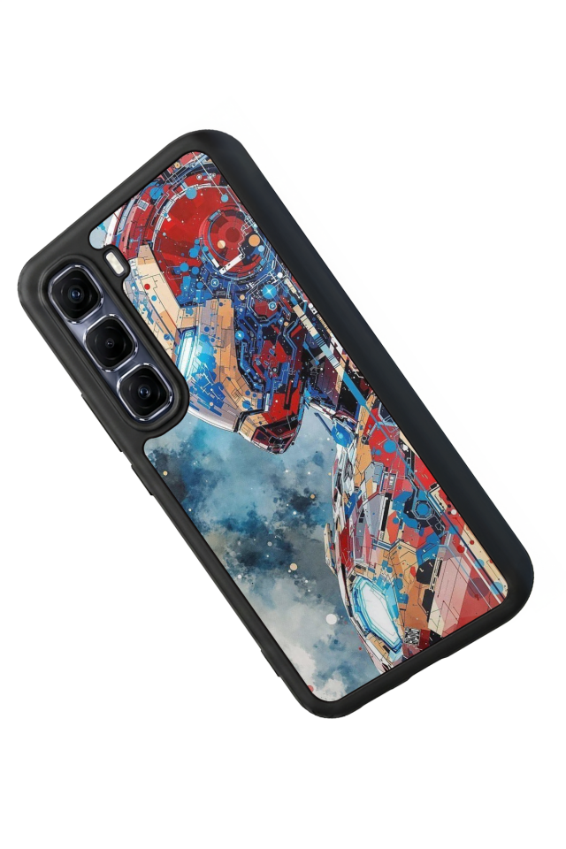 Infinix Hot 60 Pro Plus Uyumlu Iron Man ( Demir Adam ) Tasarımlı Glossy Premium Kılıf