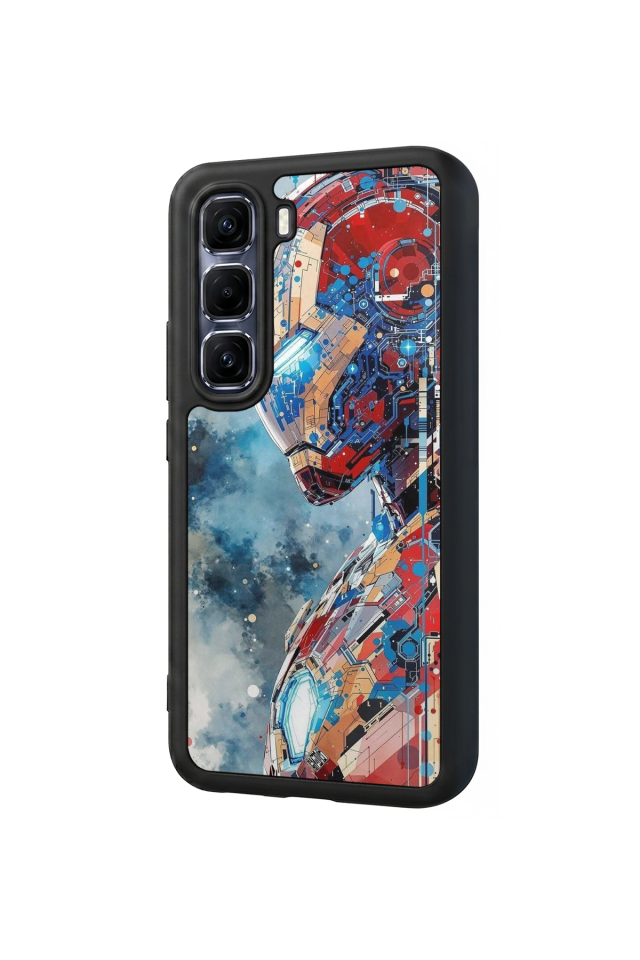Infinix Hot 60 Pro Plus Uyumlu Iron Man ( Demir Adam ) Tasarımlı Glossy Premium Kılıf