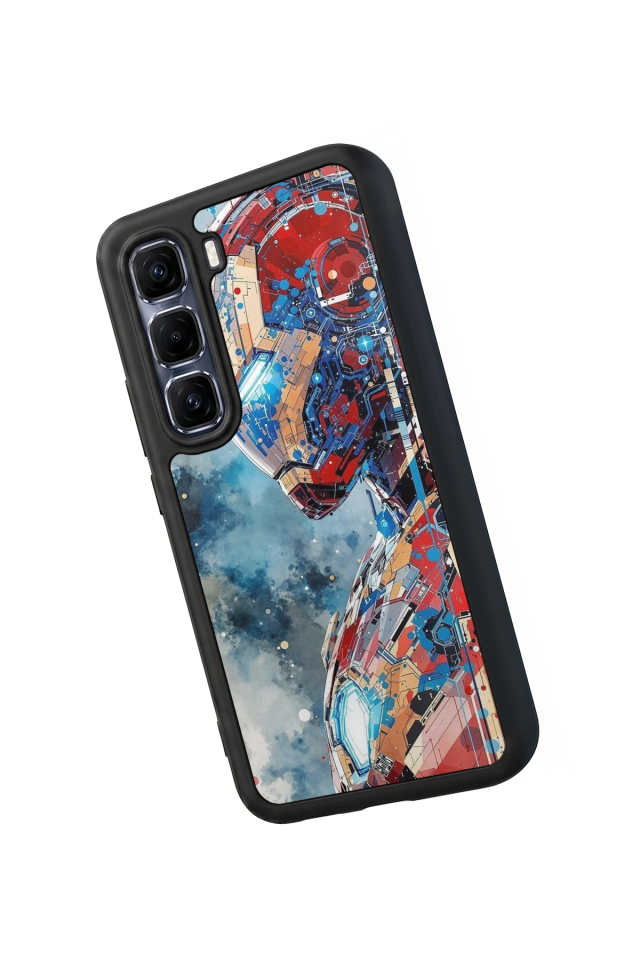 Infinix Hot 60 Pro Plus Uyumlu Iron Man ( Demir Adam ) Tasarımlı Glossy Premium Kılıf