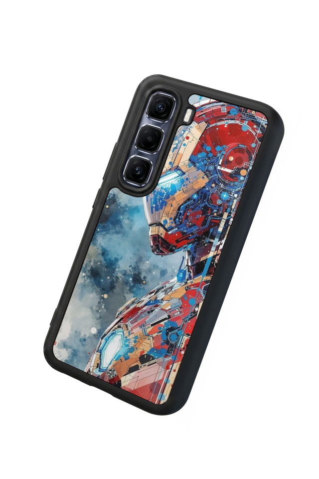 Infinix Hot 60 Pro Plus Uyumlu Iron Man ( Demir Adam ) Tasarımlı Glossy Premium Kılıf