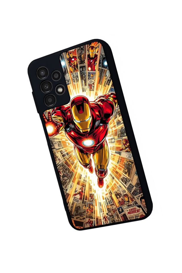 Samsung Galaxy A23 Uyumlu  Iron Man ( Demir Adam ) Tasarımlı Glossy Premium Kılıf