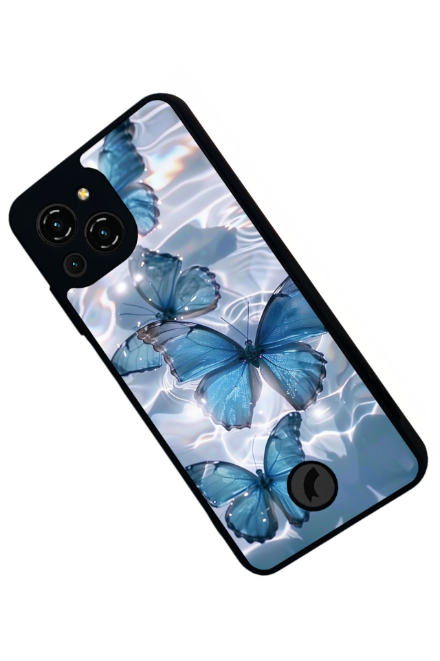 Reeder S23 Pro Max Uyumlu Kelebek Tasarımlı Glossy Premium Kılıf