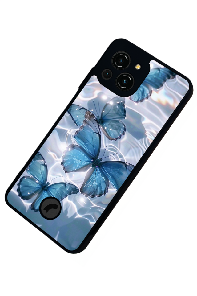Reeder S23 Pro Max Uyumlu Kelebek Tasarımlı Glossy Premium Kılıf