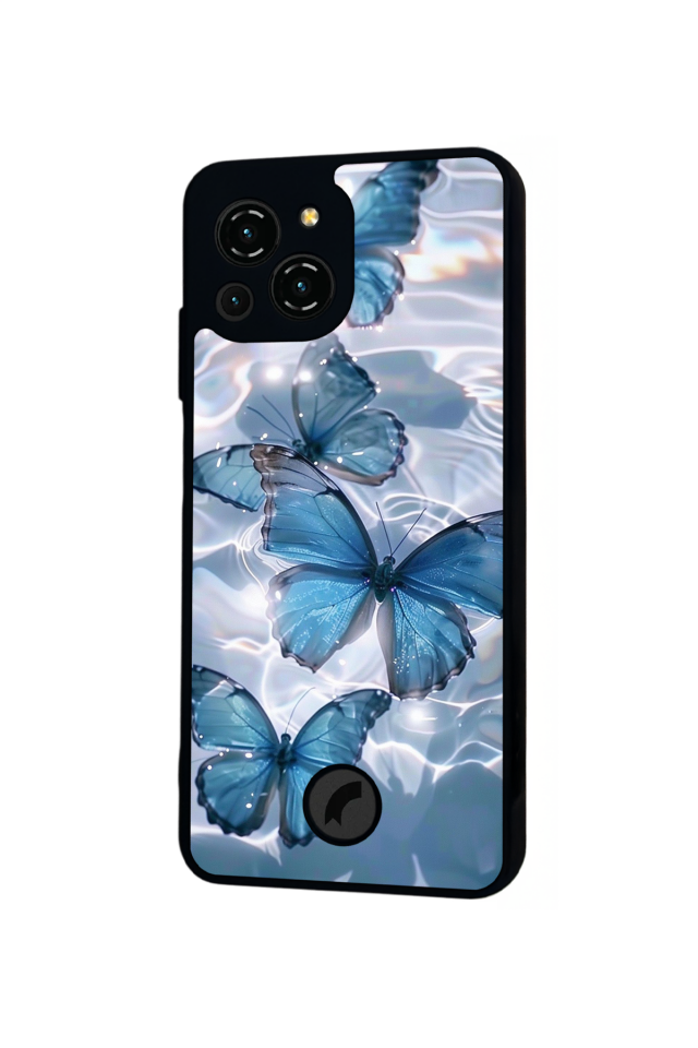 Reeder S23 Pro Max Uyumlu Kelebek Tasarımlı Glossy Premium Kılıf