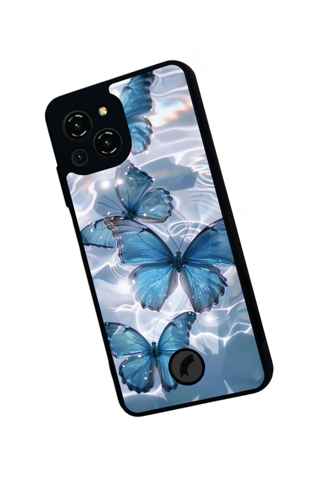 Reeder S23 Pro Max Uyumlu Kelebek Tasarımlı Glossy Premium Kılıf