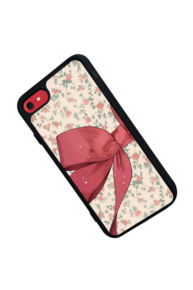 iPhone SE Uyumlu Kurdele Tasarımlı Glossy Premium Kılıf