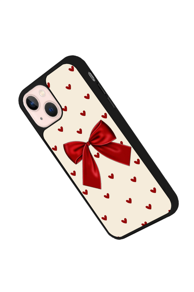 iPhone 15 Uyumlu Kurdele Tasarımlı Glossy Premium Kılıf