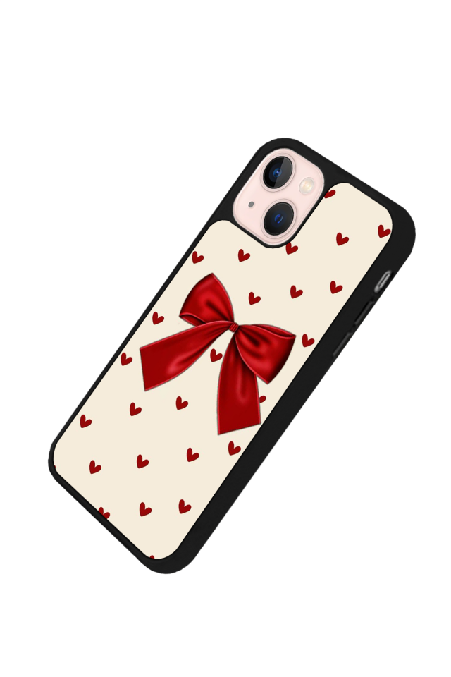 iPhone 15 Uyumlu Kurdele Tasarımlı Glossy Premium Kılıf