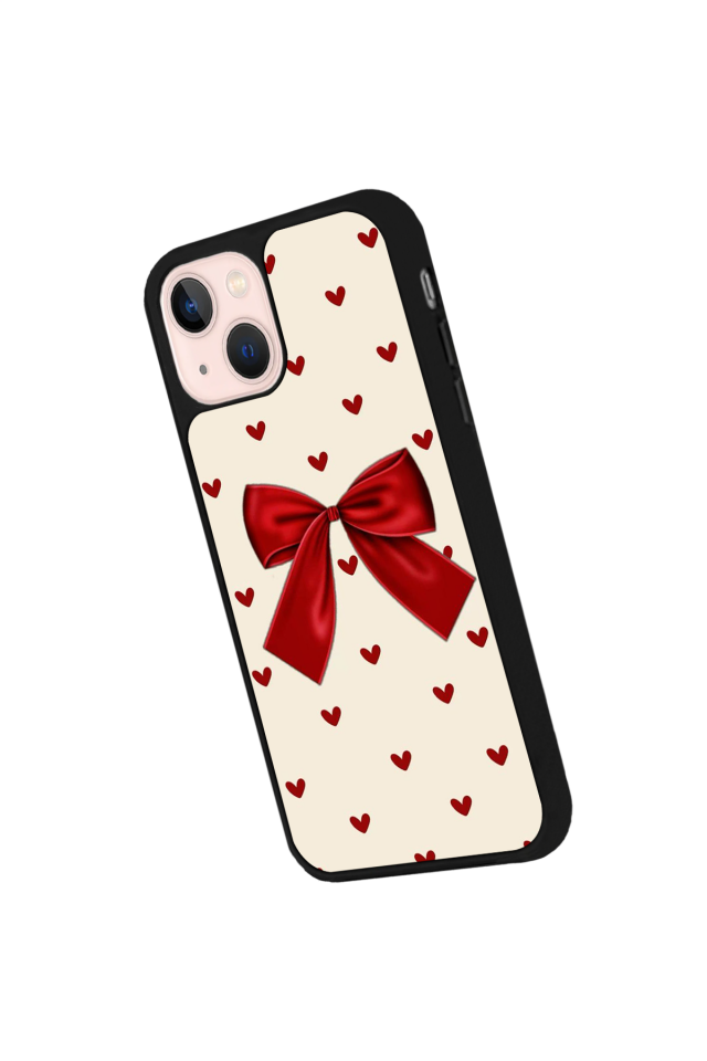 iPhone 15 Uyumlu Kurdele Tasarımlı Glossy Premium Kılıf