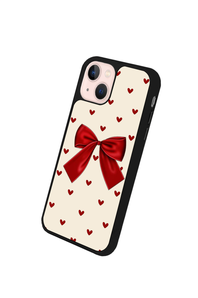 iPhone 15 Uyumlu Kurdele Tasarımlı Glossy Premium Kılıf