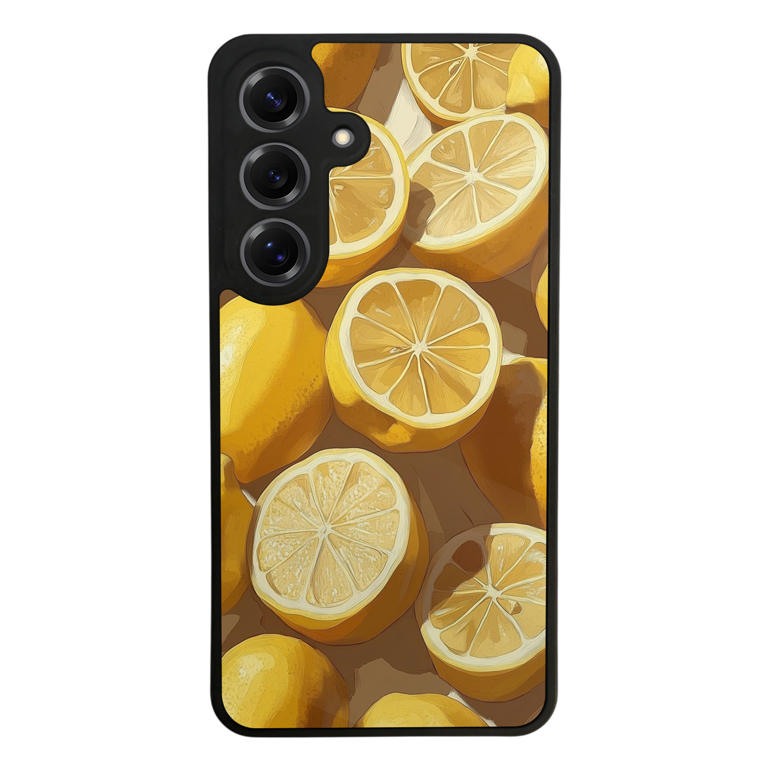 Samsung Galaxy S25 Uyumlu Limon Tasarımlı Glossy Premium Kılıf