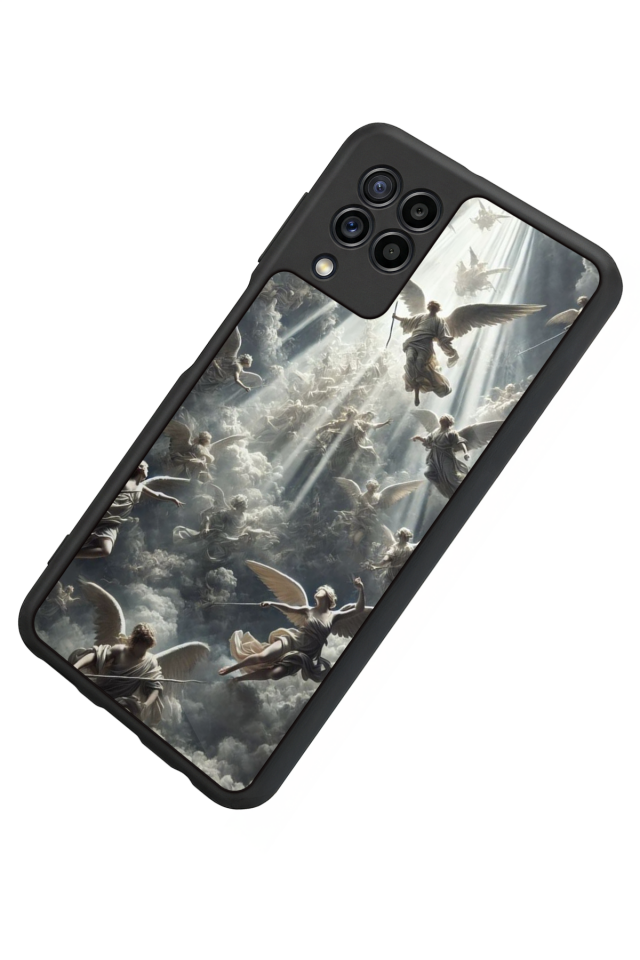 Samsung Galaxy M22 Uyumlu Melek Tasarımlı Glossy Premium Kılıf