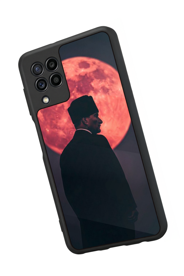 Samsung Galaxy M32 Uyumlu Mustafa Kemal Ataturk Tasarımlı Glossy Premium Kılıf