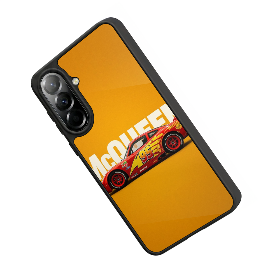 Samsung Galaxy A37 Uyumlu Şimsek McQueen Tasarımlı Glossy Premium Kılıf