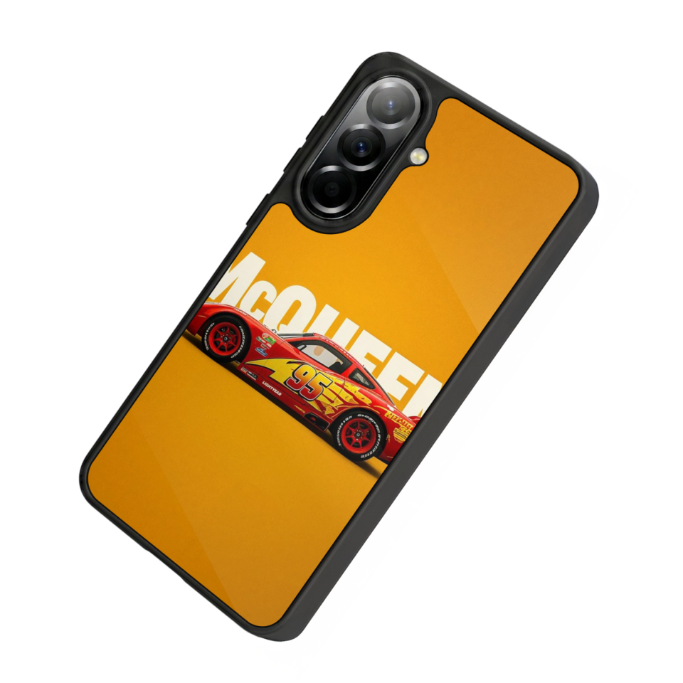 Samsung Galaxy A37 Uyumlu Şimsek McQueen Tasarımlı Glossy Premium Kılıf