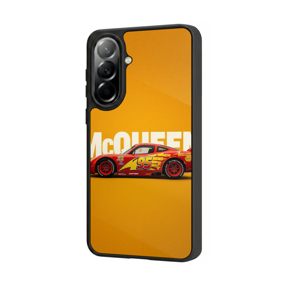 Samsung Galaxy A37 Uyumlu Şimsek McQueen Tasarımlı Glossy Premium Kılıf