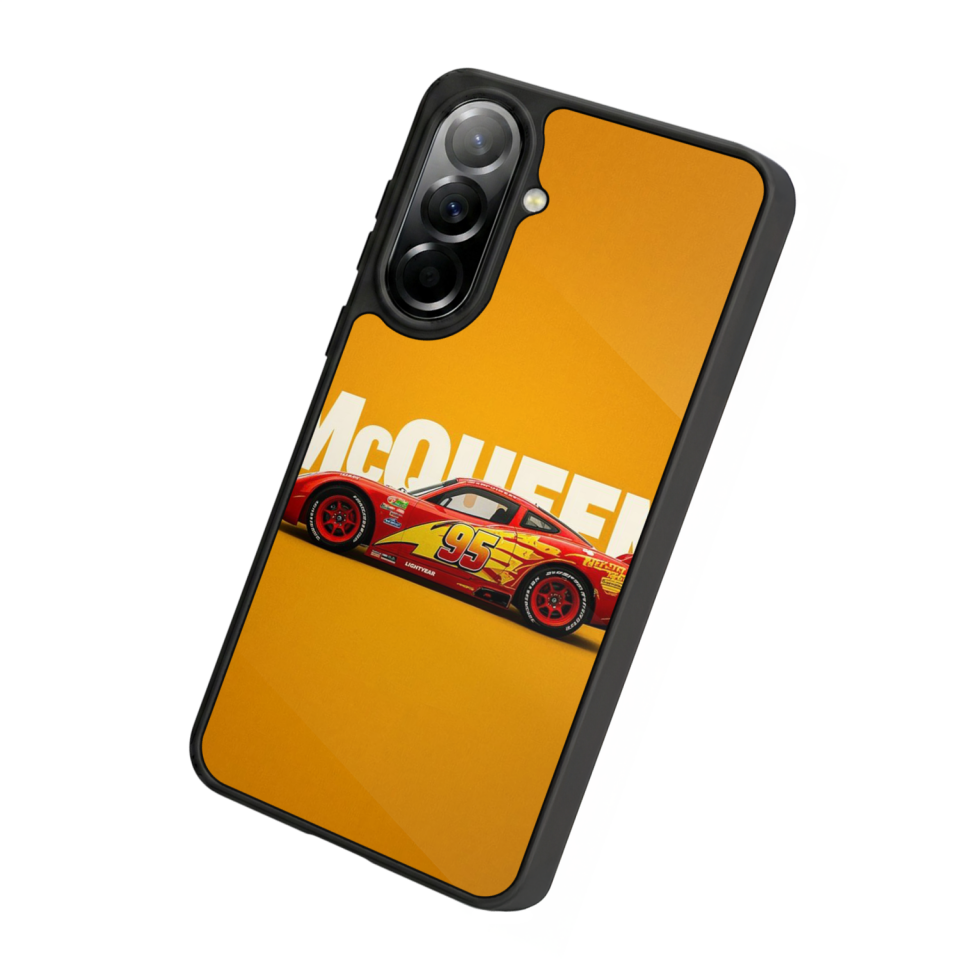 Samsung Galaxy A37 Uyumlu Şimsek McQueen Tasarımlı Glossy Premium Kılıf