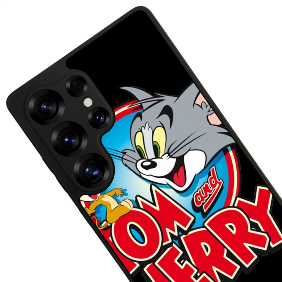 Samsung Galaxy S25 Ultra Uyumlu Tom And Jerry Tasarımlı Glossy Premium Kılıf