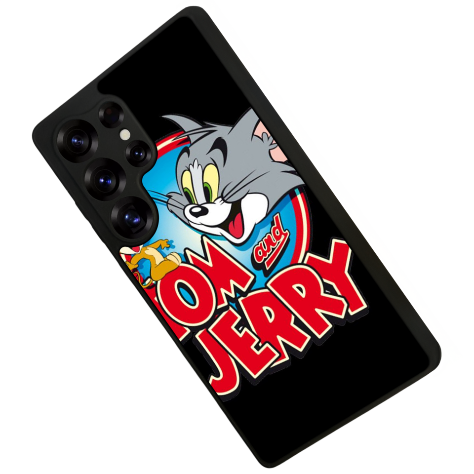 Samsung Galaxy S25 Ultra Uyumlu Tom And Jerry Tasarımlı Glossy Premium Kılıf