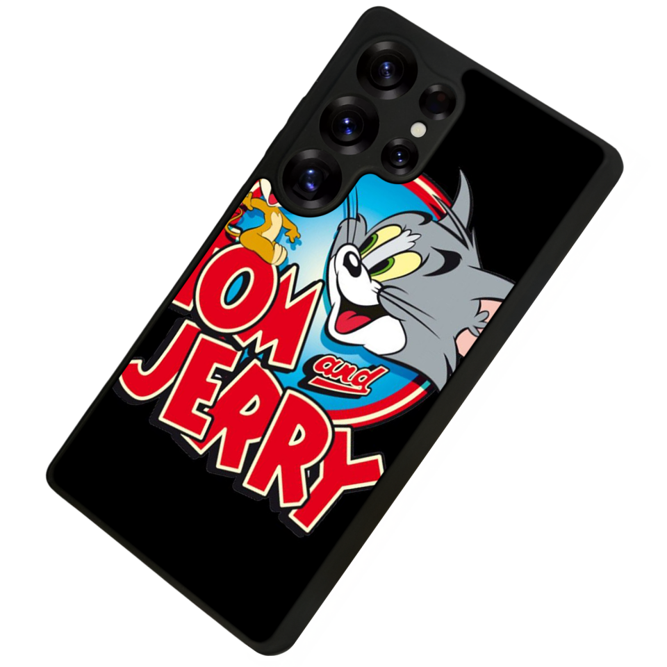 Samsung Galaxy S25 Ultra Uyumlu Tom And Jerry Tasarımlı Glossy Premium Kılıf