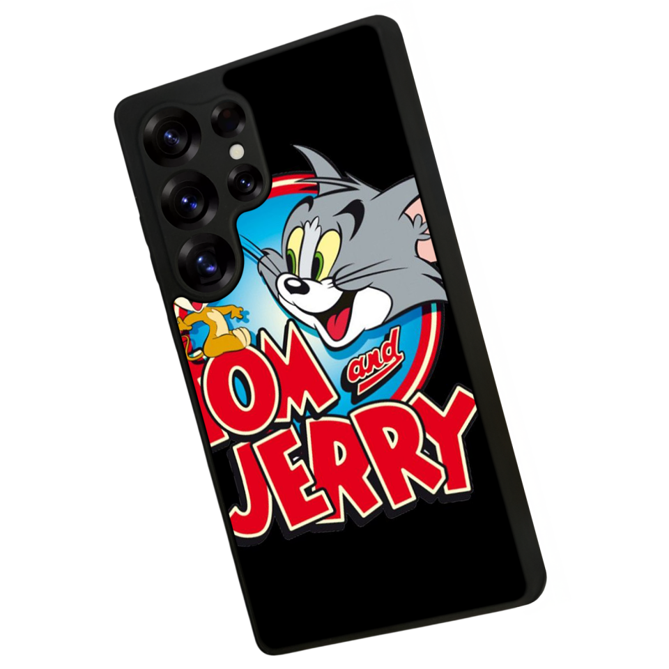 Samsung Galaxy S25 Ultra Uyumlu Tom And Jerry Tasarımlı Glossy Premium Kılıf