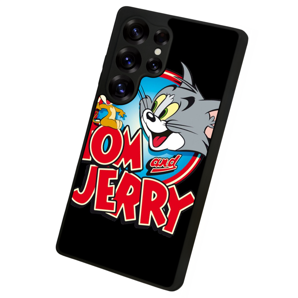 Samsung Galaxy S25 Ultra Uyumlu Tom And Jerry Tasarımlı Glossy Premium Kılıf