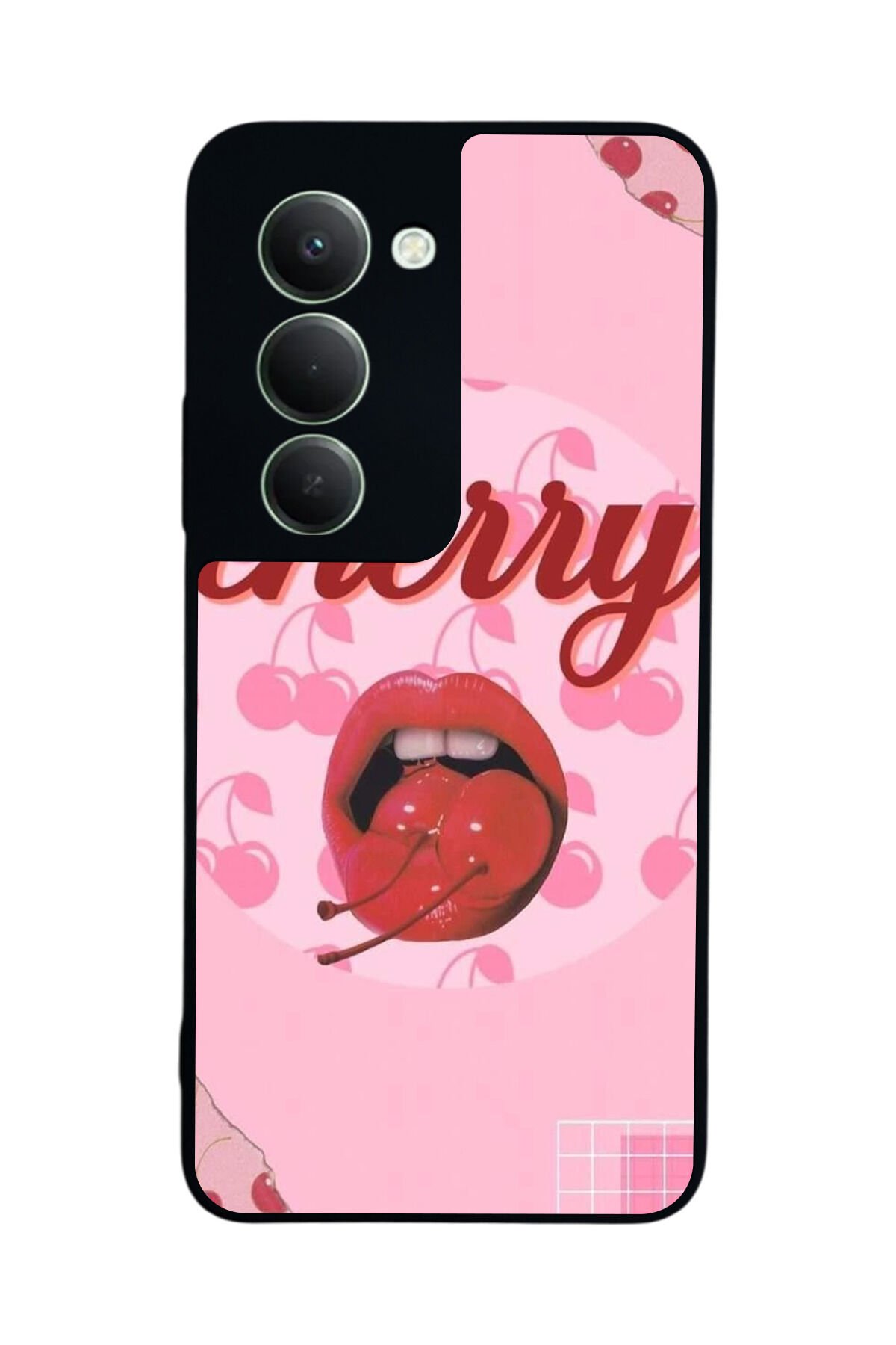 Xiaomi Redmi 15 5G Uyumlu Kiraz Tasarımlı Glossy Premium Kılıf