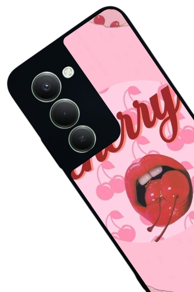 Xiaomi Redmi 15 5G Uyumlu Kiraz Tasarımlı Glossy Premium Kılıf