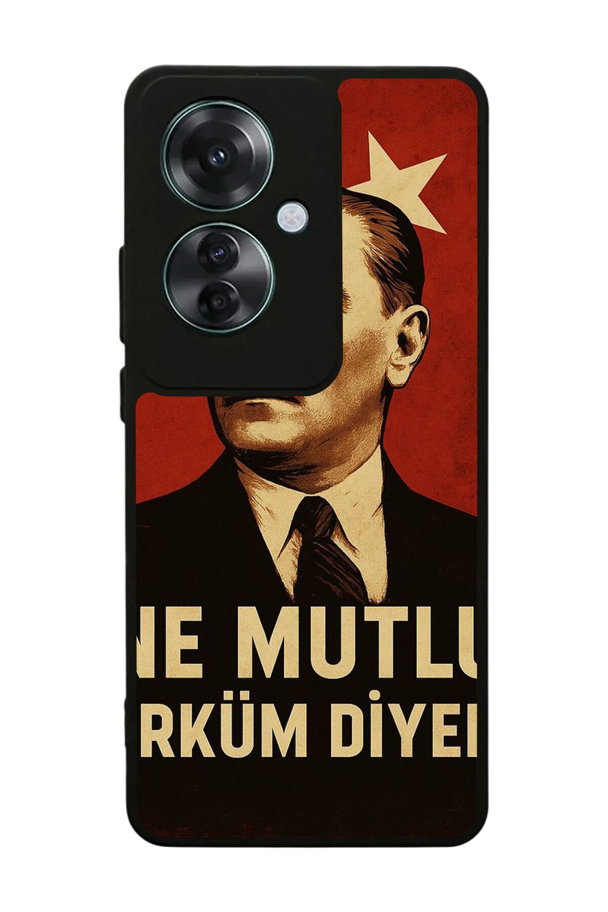 Oppo Reno 11F Uyumlu Mustafa Kemal Ataturk Tasarımlı Glossy Premium Kılıf
