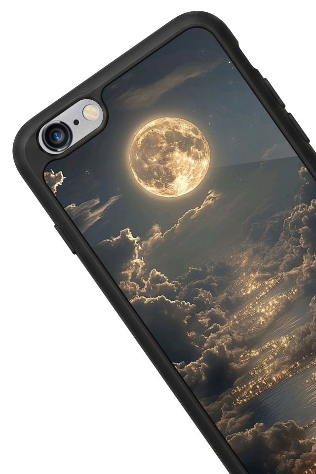 iPhone 6 Plus Uyumlu Ay Tasarımlı Glossy Premium Kılıf