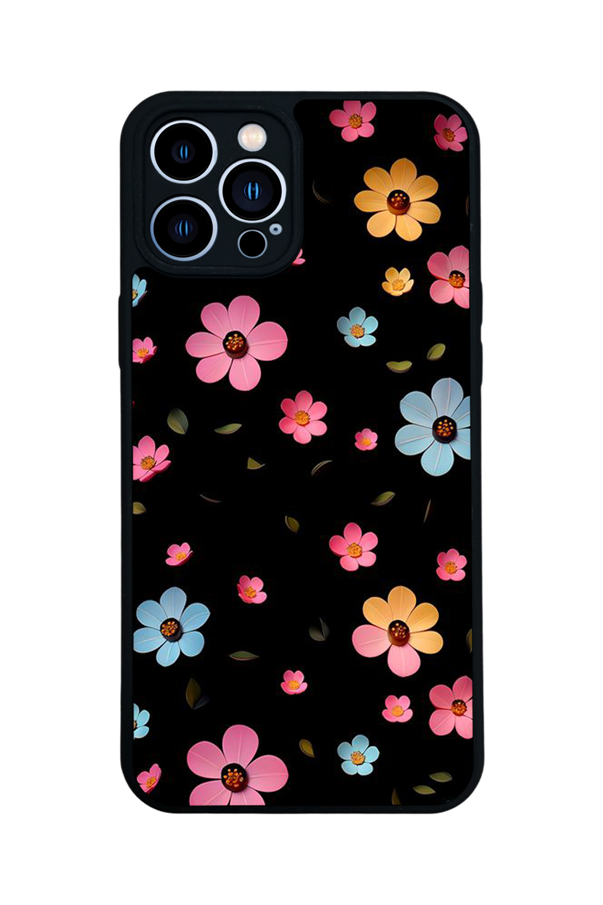 iPhone 13 Pro Max Uyumlu Cicek Tasarımlı Glossy Premium Kılıf