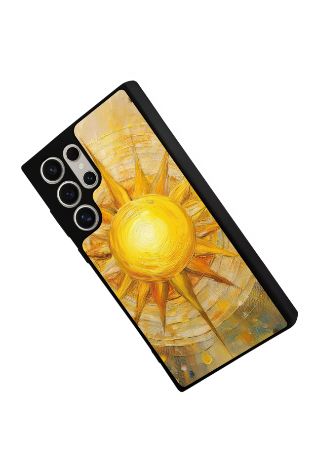 Samsung Galaxy S23 Ultra Uyumlu Güneş Tasarımlı Glossy Premium Kılıf