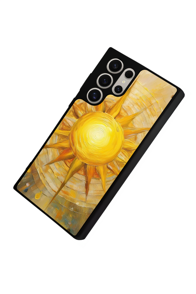 Samsung Galaxy S23 Ultra Uyumlu Güneş Tasarımlı Glossy Premium Kılıf