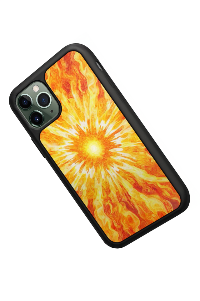 iPhone 11 Pro Uyumlu Güneş Tasarımlı Glossy Premium Kılıf