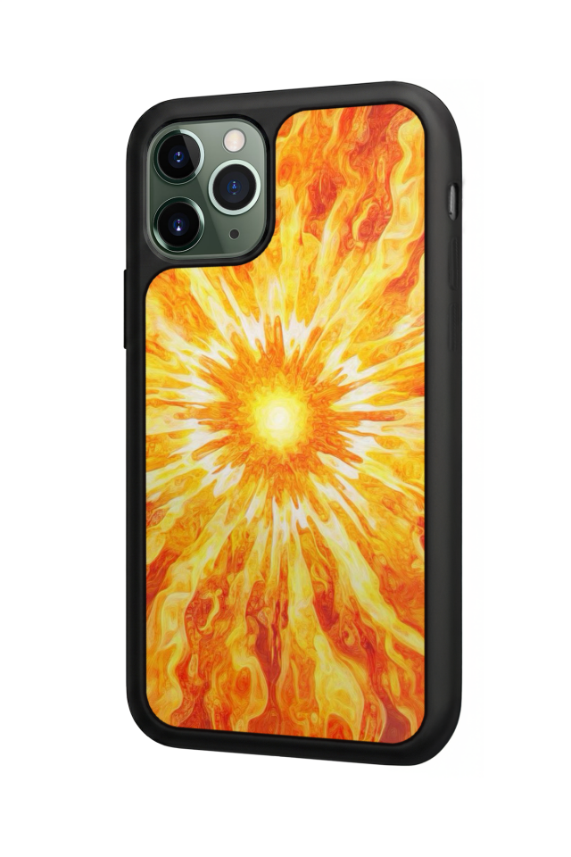 iPhone 11 Pro Uyumlu Güneş Tasarımlı Glossy Premium Kılıf