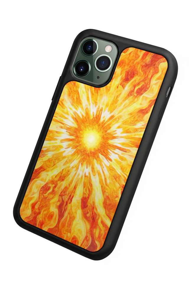 iPhone 11 Pro Uyumlu Güneş Tasarımlı Glossy Premium Kılıf