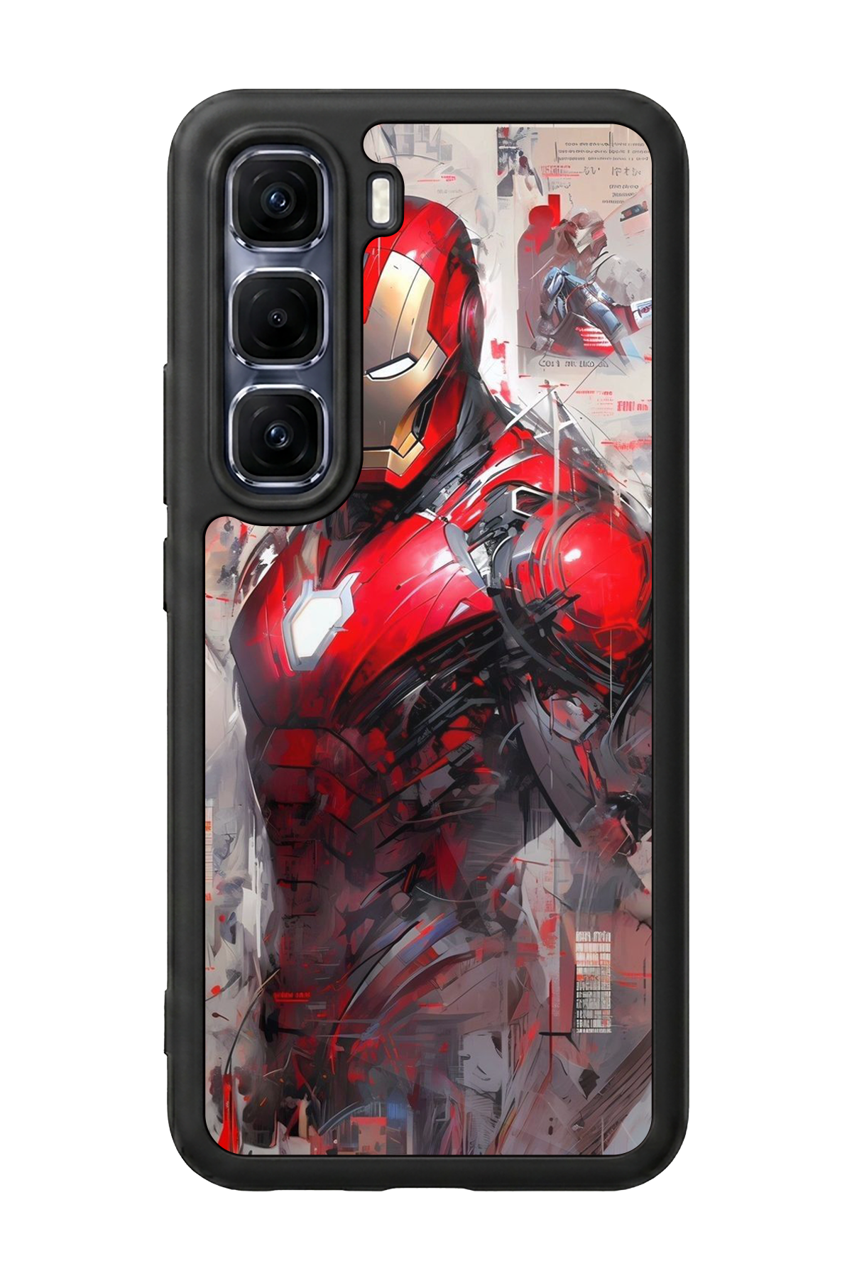 Infinix Hot 60 Pro Plus Uyumlu Iron Man ( Demir Adam ) Tasarımlı Glossy Premium Kılıf