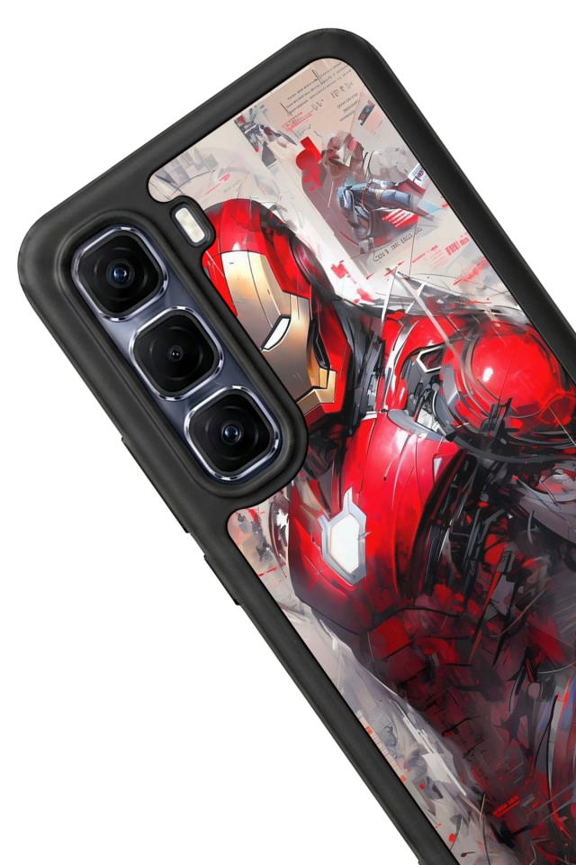Infinix Hot 60 Pro Plus Uyumlu Iron Man ( Demir Adam ) Tasarımlı Glossy Premium Kılıf