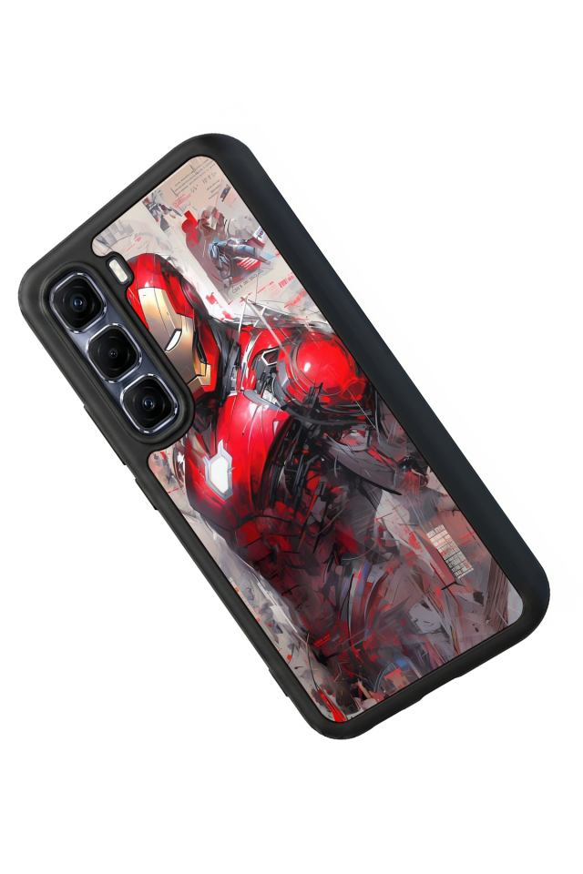 Infinix Hot 60 Pro Plus Uyumlu Iron Man ( Demir Adam ) Tasarımlı Glossy Premium Kılıf