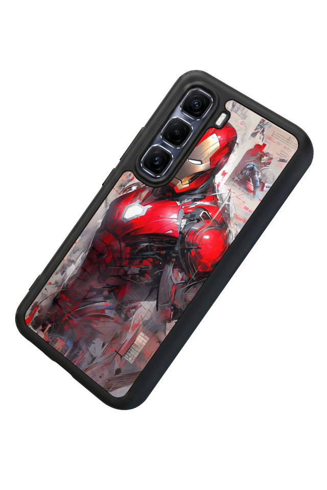 Infinix Hot 60 Pro Plus Uyumlu Iron Man ( Demir Adam ) Tasarımlı Glossy Premium Kılıf